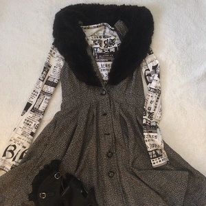 Faux Fur Sleeveless Jacket